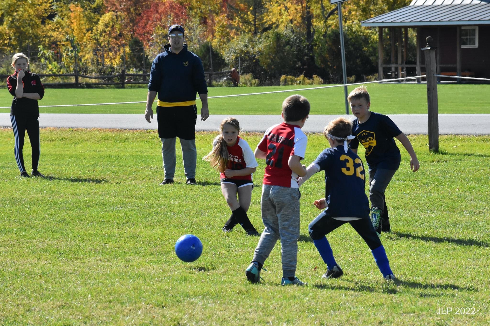 Kids playing soccer