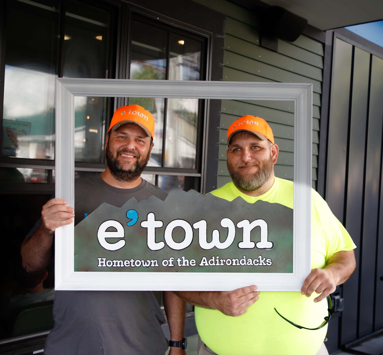 Jack and George with e'town day frame