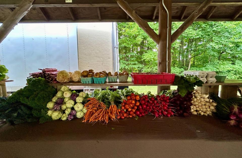 veggies at the e'town farmers market 