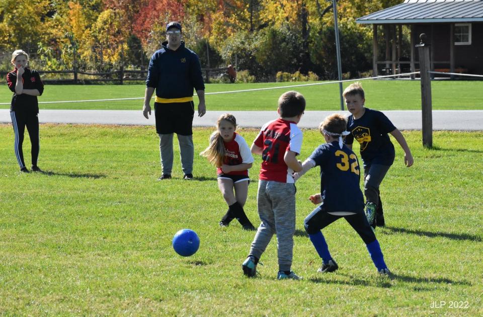 Kids playing soccer